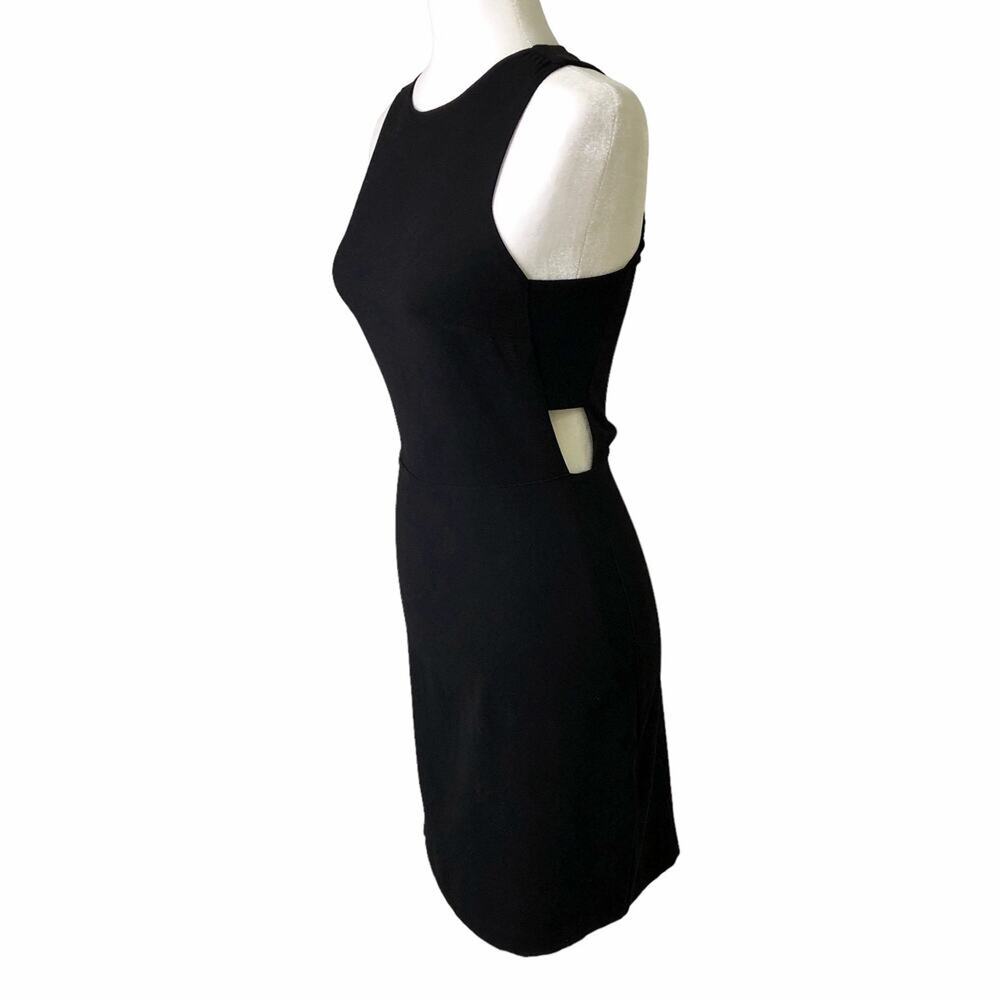 H&M Black Cocktail Dress Side Cutout Sleeveless Knee Length Dress